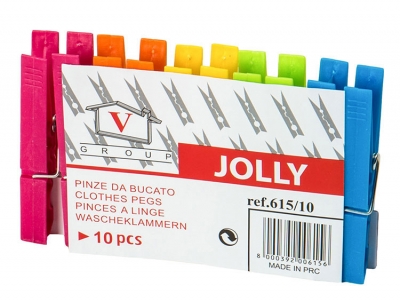 Jolly Pegs Assorted Colours - 10 pz.